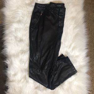 Topshop faux leather pants (style:boyfriend jeans)